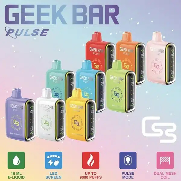 GEEK BAR Pulse 小火箭 15000口 拋棄式電子煙 |雙模式切換 |智慧螢幕